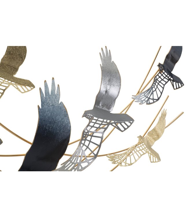 Mauro Ferretti IJZEREN WANDPANEEL VOGEL CM 90,8X6,4X50,8