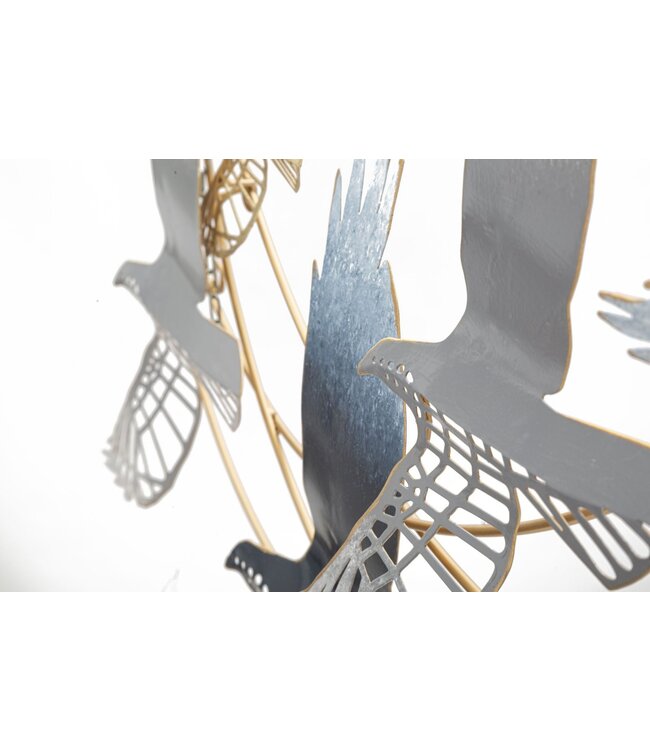 Mauro Ferretti IJZEREN WANDPANEEL VOGEL CM 90,8X6,4X50,8