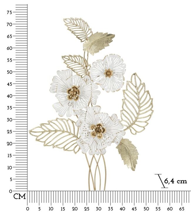 Mauro Ferretti IJZEREN WANDPANEEL WIT CM 54X6,4X73,7