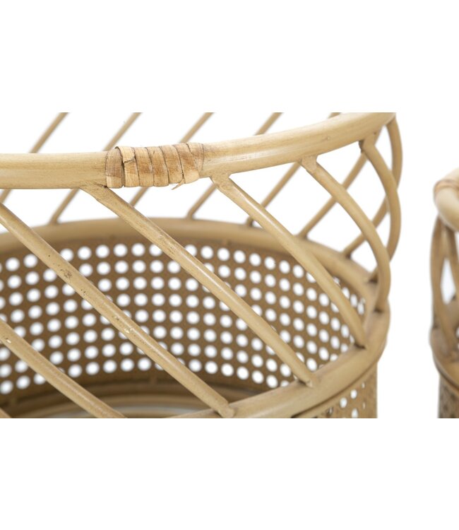 Mauro Ferretti VAASHOUDER PANAMA SET 2 STUKS CM Ø 30X25-22X18