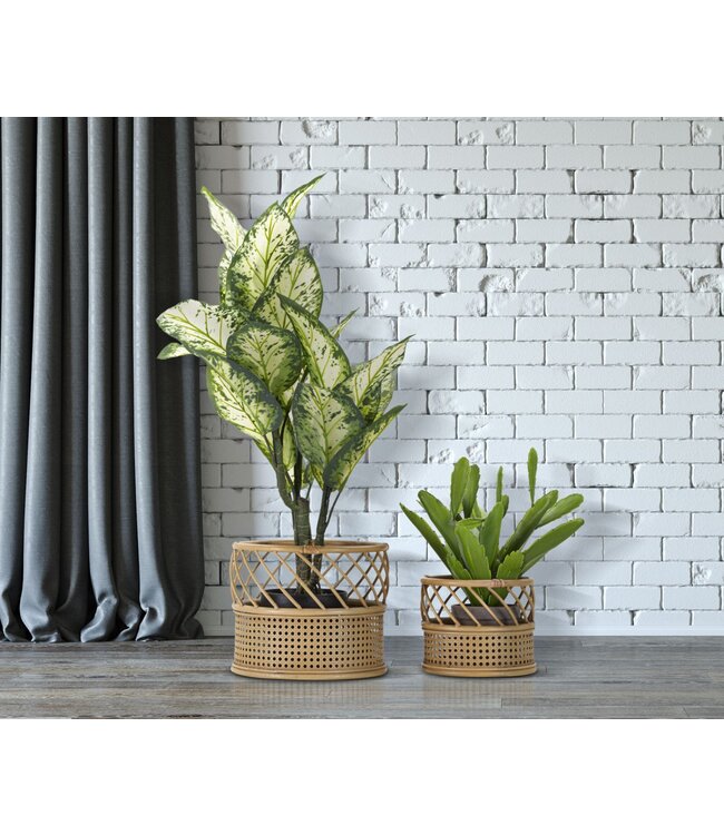 Mauro Ferretti VAASHOUDER PANAMA SET 2 STUKS CM Ø 30X25-22X18