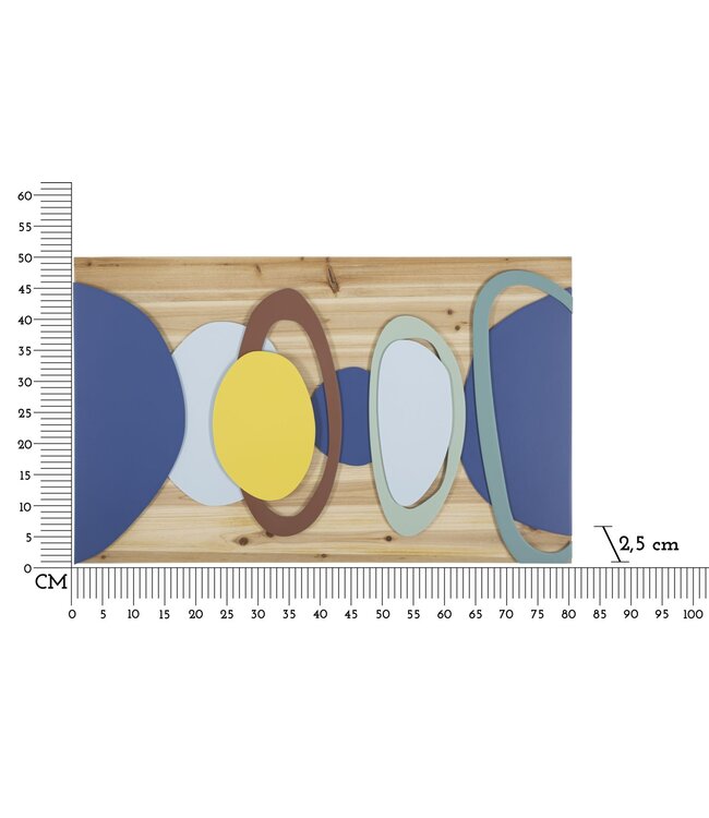 Mauro Ferretti WANDPANEEL HOUT KLEUR CM 80X2,5X50
