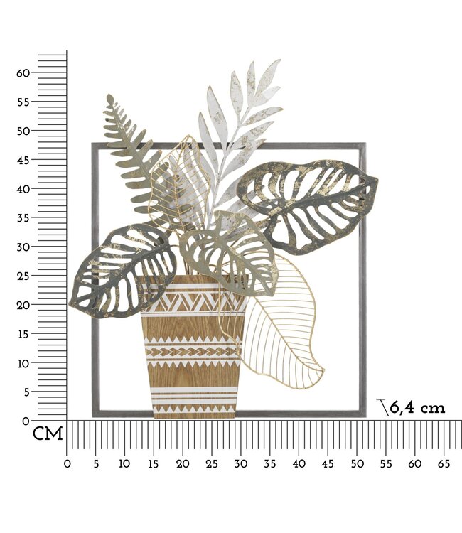Mauro Ferretti IJZEREN WANDPANEELVASO CM 54X6,4X62,9