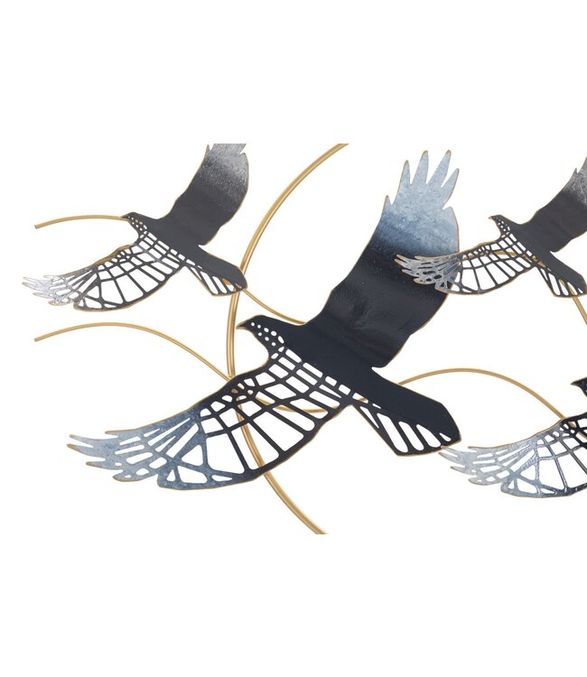 Mauro Ferretti IJZEREN WANDPANEEL VOGEL CM 91X7X50