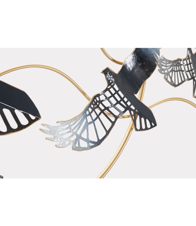 Mauro Ferretti IJZEREN WANDPANEEL VOGEL CM 91X7X50