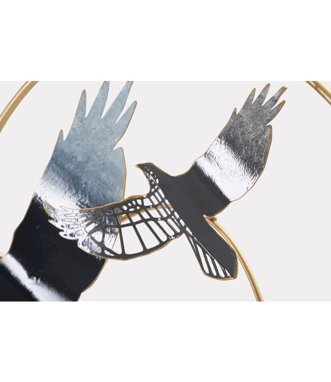 Mauro Ferretti IJZEREN WANDPANEEL VOGEL CM 91X7X50