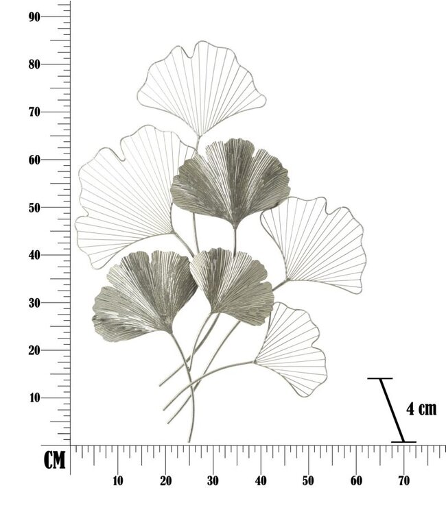 Mauro Ferretti IJZEREN PANEEL GOXY ZILVER CM 62X4X86