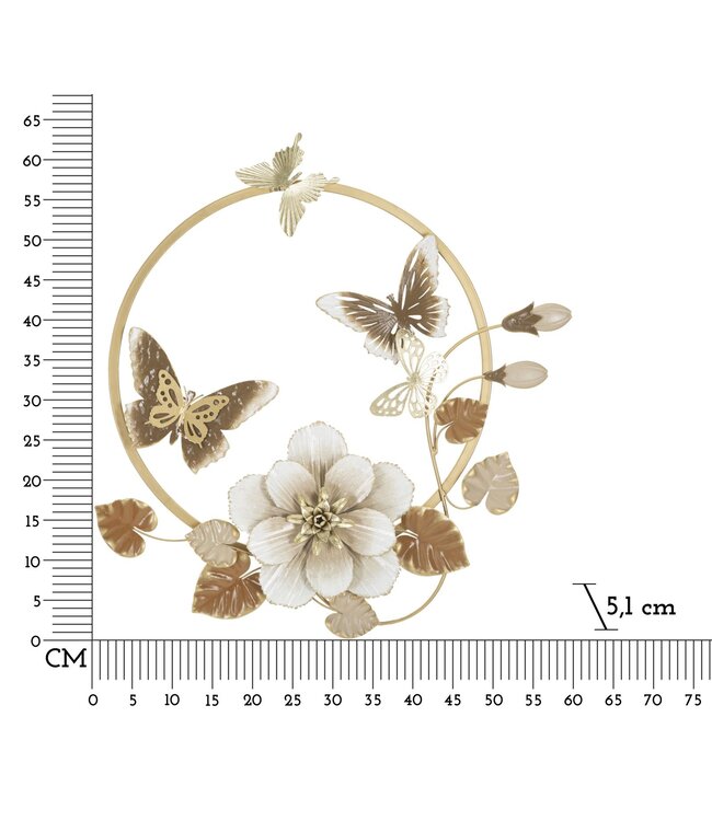 Mauro Ferretti IJZEREN WANDPANEEL ROUNS CM 58,4X5,1X63,5