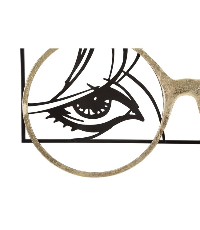 Mauro Ferretti IJZEREN WANDPANEEL BRILLEN CM 89,5X3,8X41,3