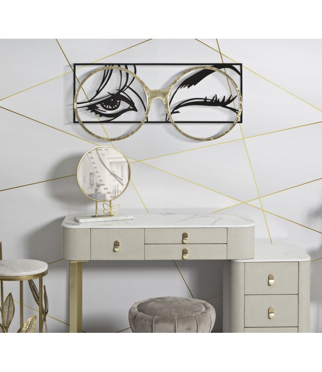 Mauro Ferretti IJZEREN WANDPANEEL BRILLEN CM 89,5X3,8X41,3