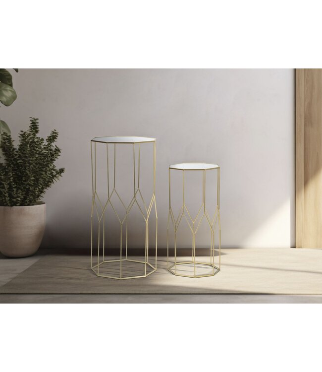 Mauro Ferretti TELEFOONHOUDER NIEUWE GLAZEN SET 2 STUKS CM 50X46X100-40X37X80