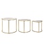 Mauro Ferretti SALONTAFEL DRIEHOEK SET 3 PZ CM Ø 60X50-50X45-40X40