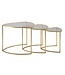 Mauro Ferretti SALONTAFEL DRIEHOEK SET 3 PZ CM Ø 60X50-50X45-40X40