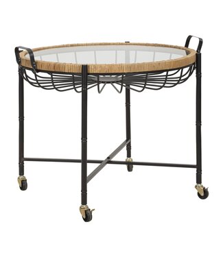 Mauro Ferretti SALONTAFEL CEBU MET GLAS EN PUTTEN CM 70,5X65X57