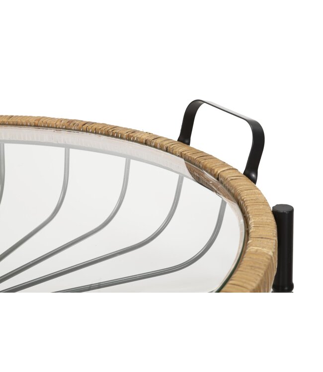 Mauro Ferretti SALONTAFEL CEBU MET GLAS EN PUTTEN CM 70,5X65X57