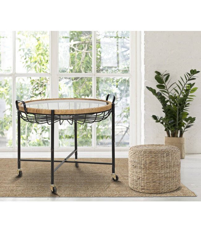 Mauro Ferretti SALONTAFEL CEBU MET GLAS EN PUTTEN CM 70,5X65X57