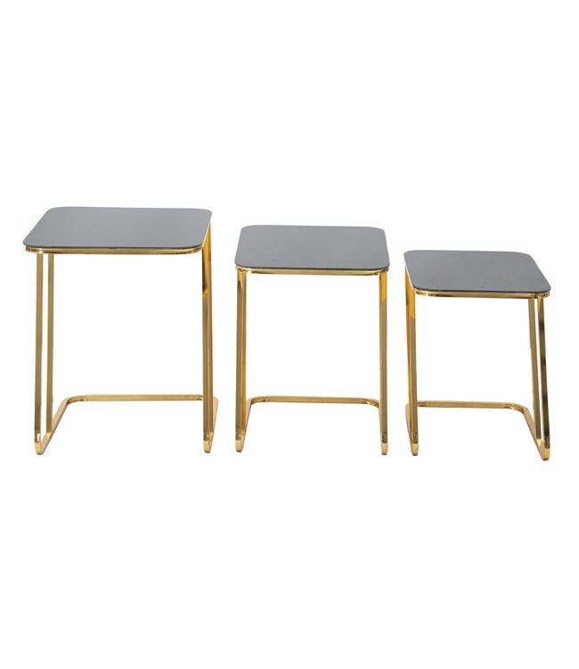 Mauro Ferretti TAFEL EENVOUDIGE SET 3 STUKS CM 44X50,5X55,5-39X49X51-34X47X45