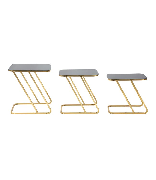 Mauro Ferretti TAFEL EENVOUDIGE SET 3 STUKS CM 44X50,5X55,5-39X49X51-34X47X45