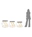 Mauro Ferretti TAFEL EENVOUDIGE SET 3 STUKS CM 44X50,5X55,5-39X49X51-34X47X45
