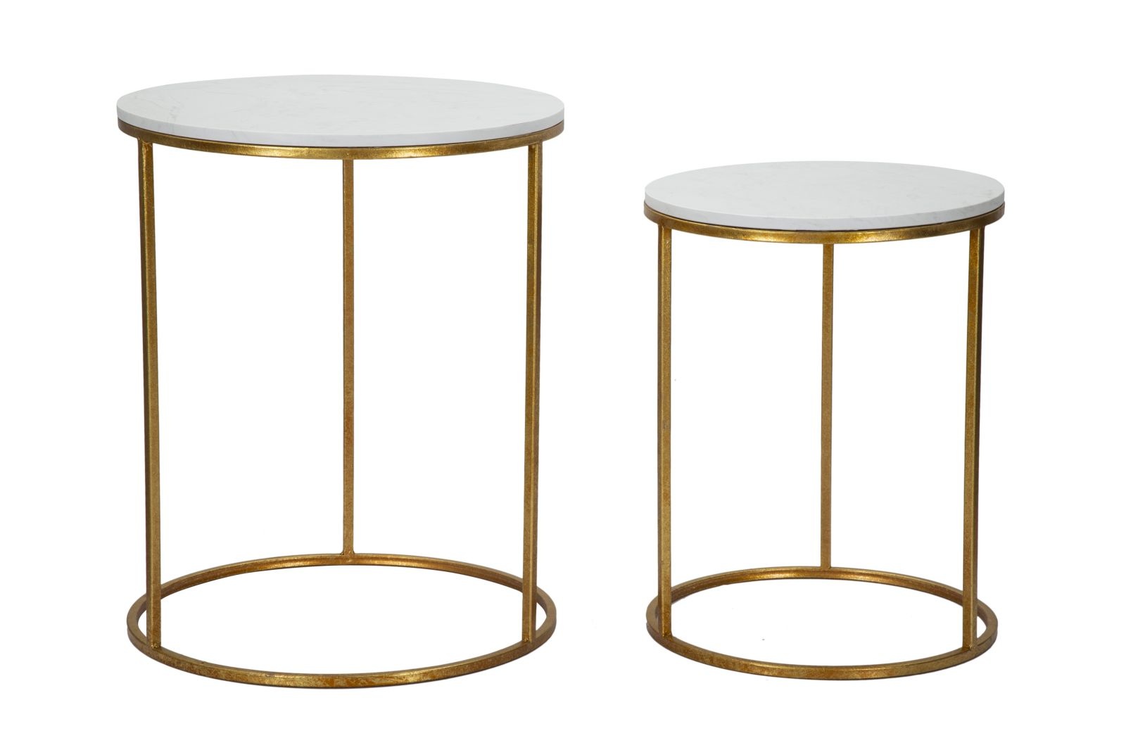 TAFEL EENVOUDIG MARMER PAAR Ø 52X63-42X53 afbeelding