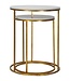 Mauro Ferretti TAFEL EENVOUDIG MARMER PAAR Ø 52X63-42X53