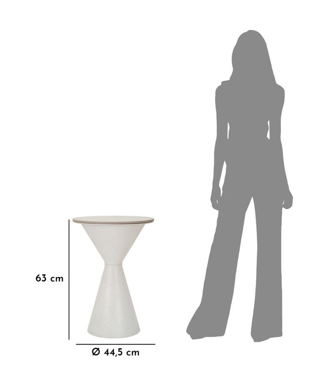 Mauro Ferretti TAFEL WIT DUBBEL CM Ø 44,5x63