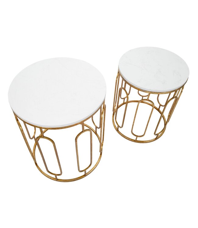 Mauro Ferretti TAFEL TORY MARMER PAAR CM 46X55-39X48