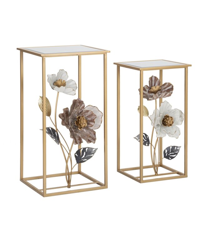 Mauro Ferretti TAFEL BLOEMENSET 2 STUKS CM 36X36X70-30X30X60