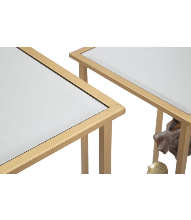 Mauro Ferretti TAFEL BLOEMENSET 2 STUKS CM 36X36X70-30X30X60