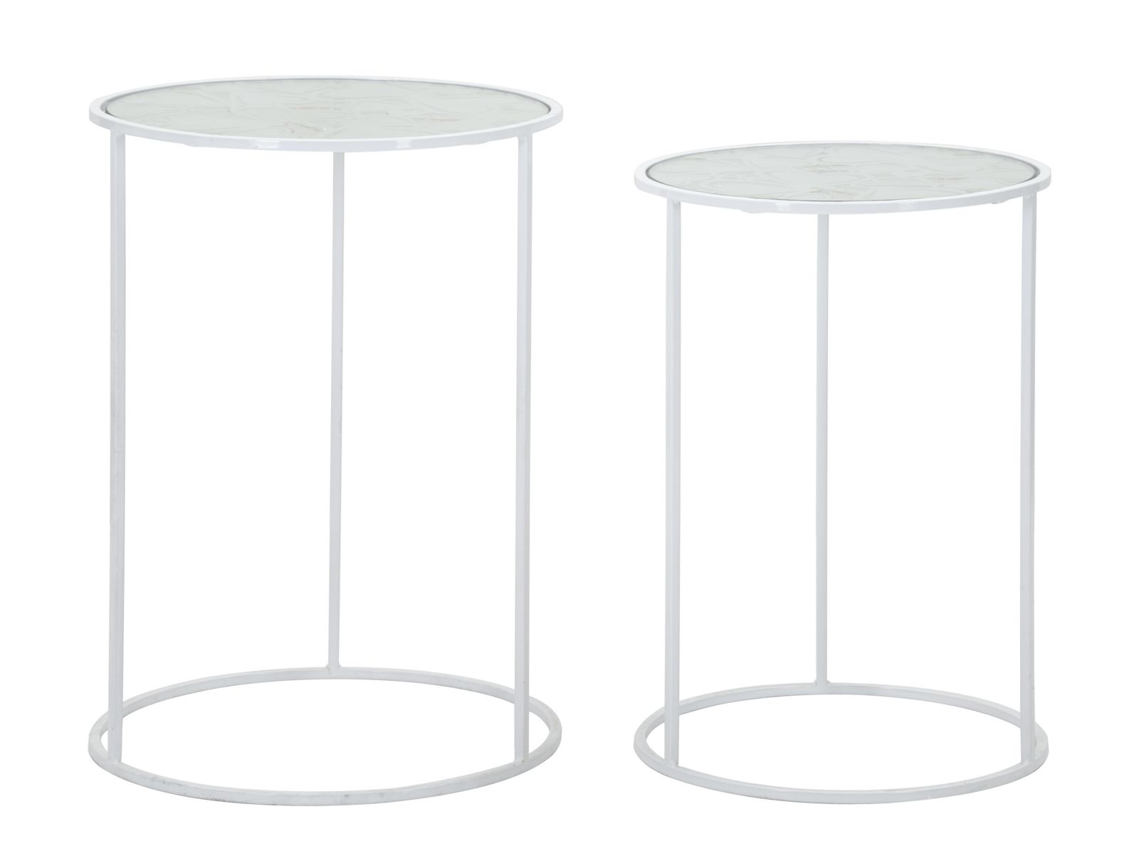 TAFEL WIT HARTS COPPIA CM Ø 43X60-38X55 afbeelding