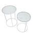 Mauro Ferretti TAFEL WIT HARTS COPPIA CM Ø 43X60-38X55