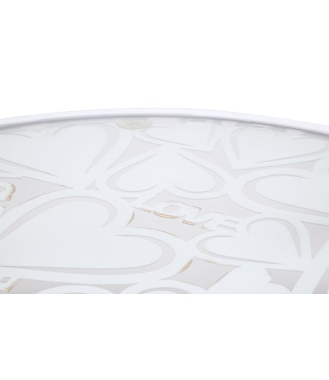 Mauro Ferretti TAFEL WIT HARTS COPPIA CM Ø 43X60-38X55