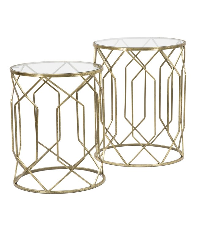 Mauro Ferretti KLEINE TAFELS TUNISI PAAR Ø 42X53-38X47