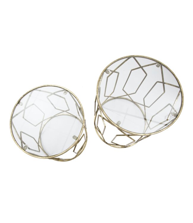 Mauro Ferretti KLEINE TAFELS TUNISI PAAR Ø 42X53-38X47