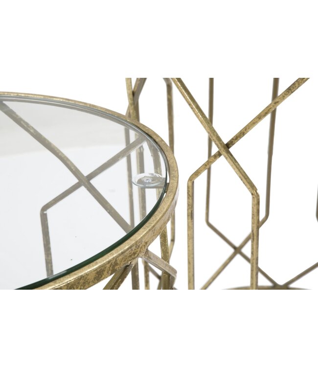 Mauro Ferretti KLEINE TAFELS TUNISI PAAR Ø 42X53-38X47