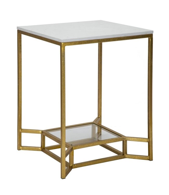 Mauro Ferretti TAFEL DUBBEL MARMER CM 47X47X60