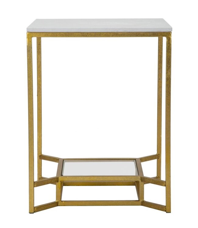 Mauro Ferretti TAFEL DUBBEL MARMER CM 47X47X60