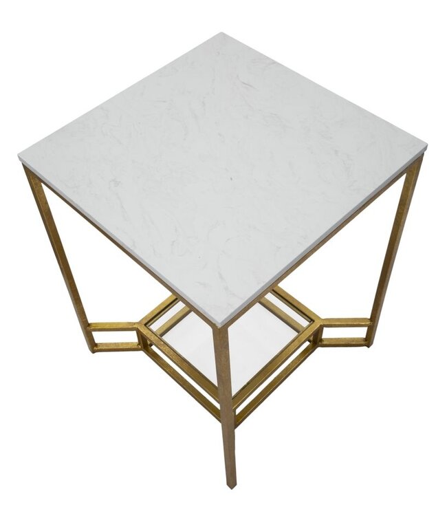 Mauro Ferretti TAFEL DUBBEL MARMER CM 47X47X60