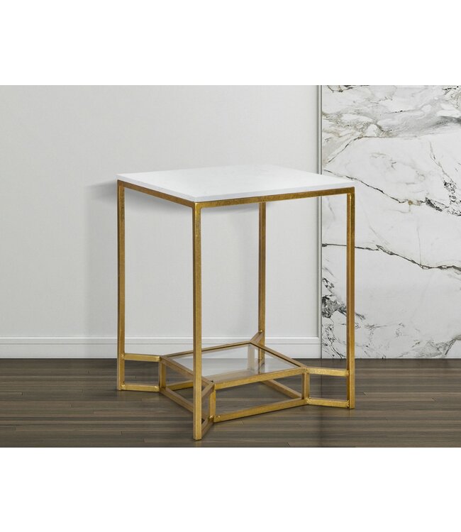 Mauro Ferretti TAFEL DUBBEL MARMER CM 47X47X60