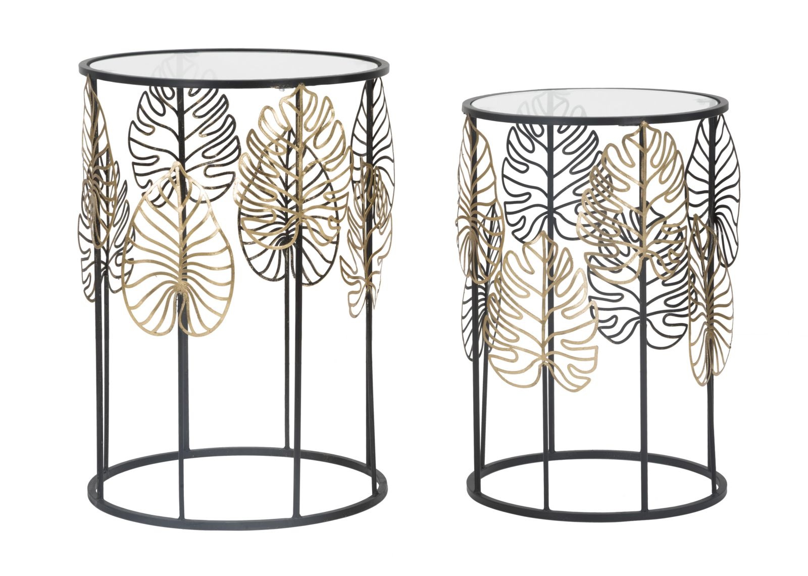 TAFEL FOGLIE GLAM COPPIA CM Ø 38X55-33X50 afbeelding