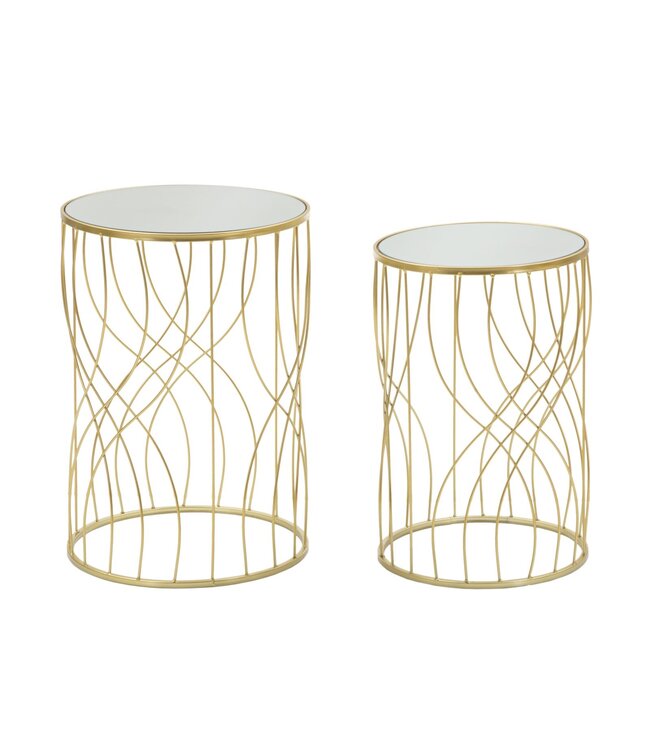 Mauro Ferretti TAFEL LIGNE SET 2ST CM Ø 38X55-33X50