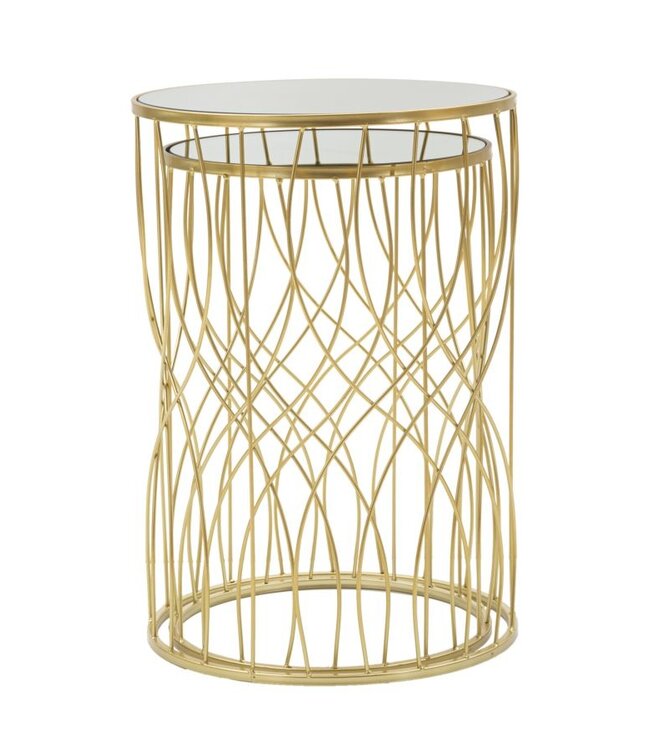 Mauro Ferretti TAFEL LIGNE SET 2ST CM Ø 38X55-33X50