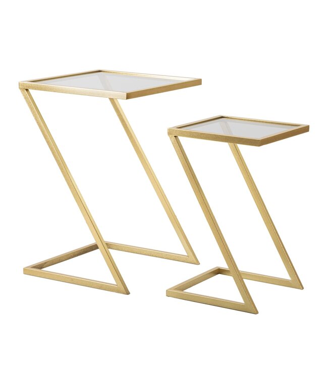 Mauro Ferretti BIJZETTAFEL Z SET2PC CM 40X40X60-30X30X50