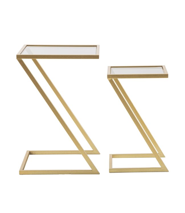 Mauro Ferretti BIJZETTAFEL Z SET2PC CM 40X40X60-30X30X50