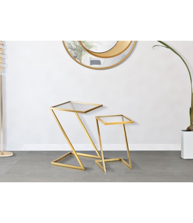 Mauro Ferretti BIJZETTAFEL Z SET2PC CM 40X40X60-30X30X50