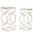 Mauro Ferretti TAFEL GLASSY SET 2 STUKS CM 31,5X31,5X68-28X28X64