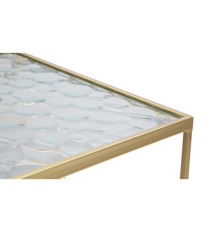 Mauro Ferretti TAFEL GLASSY SET 2 STUKS CM 31,5X31,5X68-28X28X64