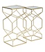 Mauro Ferretti TAFEL GLASSY SET 2 STUKS CM 31,5X31,5X68-28X28X64