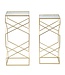 Mauro Ferretti TAFEL GLASSY SET 2 STUKS CM 31,5X31,5X68-28X28X64