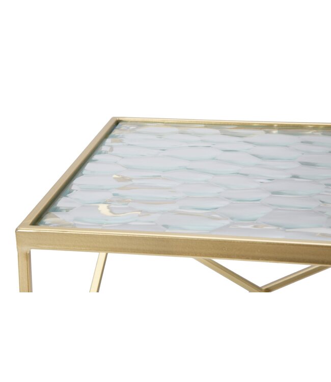 Mauro Ferretti TAFEL GLASSY SET 2 STUKS CM 31,5X31,5X68-28X28X64